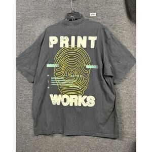 Individualist T Shirt Mens Size XL Black Print Works Crewneck Street Tee